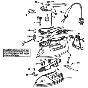 Part Location Diagram of 168627-04 Black and Decker Adjustable Steam Knob